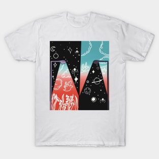 Yin and Yang space sky T-Shirt